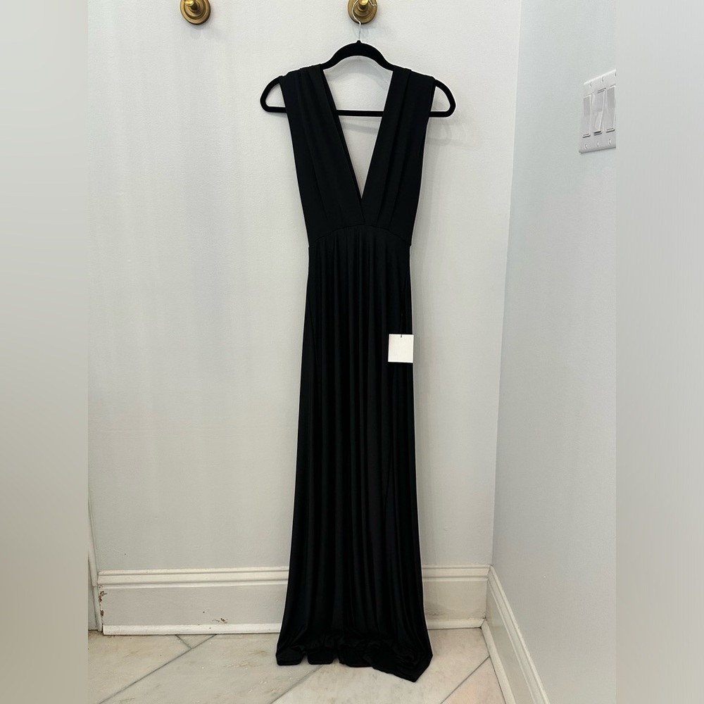 Lulus Tricks of the Trade Convertible black Maxi Dress Sz Small NEW - Picture 12 of 15